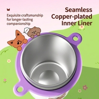Bouteille d'eau en gros pour enfants, motif dessin animé mignon, avec paille, sans BPA, en acier inoxydable 304, tasse scolaire pour enfants, logo personnalisé