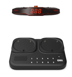 Système d'appel client pour restaurant, base de charge double sans fil avec 20 bipeurs pour l'appel en milieu hospitalier et l'utilisation en zone de restauration - Product Image 4