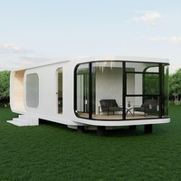 Maison préfabriquée Apple Cabin avec intérieur moderne pour hôtel, complexe hôtelier, camping et hébergement de vacances