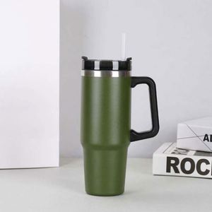 Adults' Stainless Steel <b>Cup</b> With 30Oz Thermal Insulation and Modern Design Straw - Product Image 4