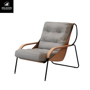 Silla muy sencilla de estilo italiano, modelo de Hotel moderno de cuero, diseñador de habitación, sillón de Metal <span class=keywords><strong>para</strong></span> sala de estar con forma especial Simple personalizado - Product Image 6