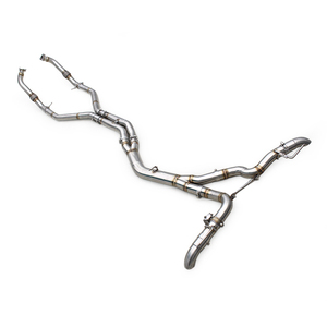 Tuning Catback tuyaux d'échappement pour <span class=keywords><strong>Audi</strong></span> SQ5 8Y 3.0T 2018 + tuyau de silencieux d'échappement en acier inoxydable système d'échappement de voiture de course - Product Image 1