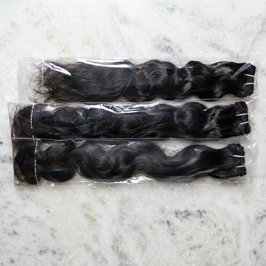 Temple One Donor Best Quality 200g <b>Machine</b> Double Weft Hair Extension Natural Color 100% Virgin Indian Remy Natural Wave Hair - Product Image 1