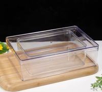 Boîte à Tiramisu Grande, Transparente, en Plastique PS de Qualité Alimentaire, Contenant Rectangulaire de 1 mm d'Épaisseur avec Couvercle Amovible pour Emballage de Gâteaux et Desserts