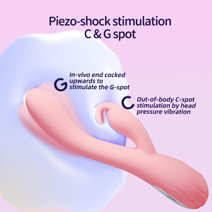 防水 Gスポット ラビットバイブレーター 10種のモード搭載 ダブルマッサージ クリトリス刺激 ディルド アナルバイブレーター 女性向けセックストイ - Product Image 2