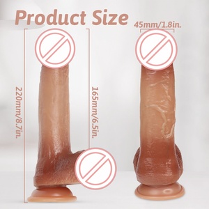 Jouets sexuels vibrants étanches en silicone liquide souple, pénis artificiel réaliste, gode masculin avec ventouse puissante pour femmes - Product Image 3