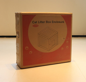 Mobilier pour animaux de compagnie : Cabane pour chat en bois fermée, enclos pour litière et toilettes pour chat, pour salon - Product Image 5