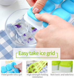 Bán Sỉ Màu Kẹo Tùy Chỉnh 14 Khoang Khuôn Làm Đá Whiskey Bằng Nhựa Resin Khuôn Làm Đá Viên Khay Làm Đá Silicon Có Nắp Đậy - Product Image 2