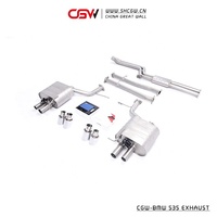 CGW-escape de sonido con silenciador y válvulas, mejor rendimiento, para BMW 535, F10, F18, 3,0 T