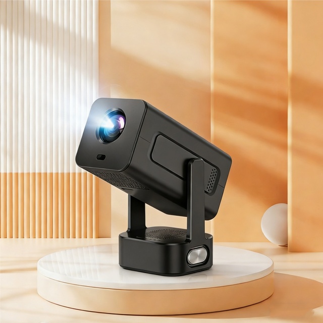 Portable Outdoor Projector for Camping & Backyard Movie 2*5W Speaker Auto Keystone 720P Support 1.2-5m Short and Long Throw