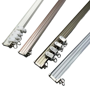 Curtain Track Electrophoretic Curved Aluminum Alloy Silent Rolling Ball Bearing Easy Installation Modern Design All Curtain - Product Image 4