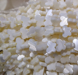 Perles d'angle blanches de bonne qualité, prix d'usine, vente en gros, perles de coquille en vrac pour la fabrication de bijoux - Product Image 5