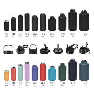 22oz 32oz <span class=keywords><strong>64</strong></span> <span class=keywords><strong>oz</strong></span> <span class=keywords><strong>Water</strong></span> <span class=keywords><strong>Bottle</strong></span> Double Wall Vacuum Isolated Leak Proof Stainless Steel Wide Mouth Sports <span class=keywords><strong>Bottle</strong></span> - Product Image 5