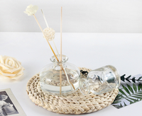 Bouteille diffuseur d'huile aromatique en verre transparent de luxe, vide, personnalisable, 50ml, 100ml, 150ml, 250ml, 500ml, pour emballage cosmétique – Vente en gros