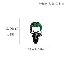 Nuevo broche de Anime Gotham Suicide Squad Joker Catwoman Riddler insignias negro niquelado Metal fundido con grabado - Product Image 6