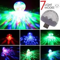 Bola de luz led rgb portátil para decoración de fiestas, espejo de bola nocturna para discoteca, mini USB, BOLA MÁGICA romántica para dj, 4mm