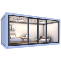 Maison modulaire préfabriquée en acier avec murs en panneaux sandwich, montage facile, respirante, luxueuse, meublée, certifiée ISO9001 et CE