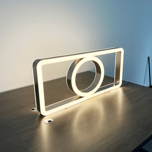 Nhà Hàng <span class=keywords><strong>LED</strong></span> hai mặt dạ quang không biên giới phân vùng THƯ QUẢNG CÁO trang trí tùy chỉnh - Product Image 2