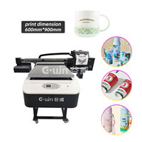 Impresora Textil UV Automática de Cama Plana Gowin GW6090 de Alta Calidad, 9m/h, Plotter UV Digital, Impresión de Etiquetas Personalizadas, 1 Año de Garantía