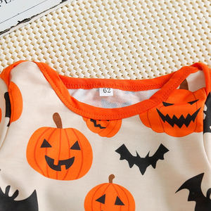Mono de algodón para niños, mono de manga larga con estampado de <span class=keywords><strong>calabaza</strong></span> de <span class=keywords><strong>Halloween</strong></span> - Product Image 3