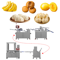 Ligne de production automatique de mantou et de petits pains farcis, machine en acier inoxydable à grande capacité, entraînée par moteur