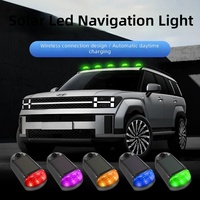 Luces Estroboscópicas Solares de 3 LED sin Cables para Camiones, Camionetas y Vehículos Todoterreno, Luces de Techo