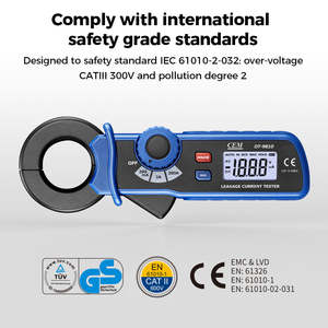 CEM DT-9810 Mini kelepçe metre yüksek görünürlük LED ışıkları AC kaçak akım test cihazı - Product Image 4