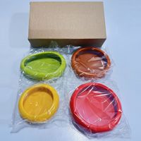 Avocado Saver en Tomatenhouder, 4 herbruikbare voedselbewaarbakjes voor koelkast, fruit- en groentebak, crisper, halve ui gesneden