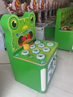 Machine à pièces d'attaque de taupe à jetons Machine de jeu d'arcade pour enfants Machine Whack-a-Mole Beat Frog Hammer