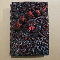 Carnet A5 personnalisable avec logo, motif Dragon rétro en relief stéréoscopique, planificateur en similicuir, couverture en PP, vente en gros