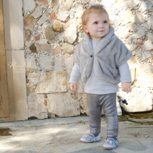<span class=keywords><strong>Gilet</strong></span> unisexe pour bébé et tout-petit, col en V, en fausse <span class=keywords><strong>fourrure</strong></span> bouclée, avec nœud en ruban sur le devant, <span class=keywords><strong>sans</strong></span> manches, ample et chaud, pour l'automne et l'hiver, vêtement d'extérieur à superposer - Product Image 1