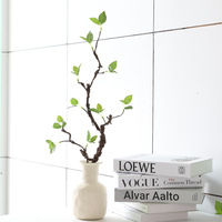 Branches de mousse florale artificielle, feuilles vertes, fausses fleurs, style chinois, décoration intérieure, accessoires de photographie de mariage, PVC