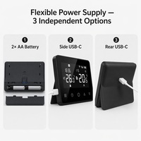 Thermostat intelligent pour chaudière avec WiFi et contrôle sans fil RF, régulateur de température numérique pour systèmes de chauffage domestique