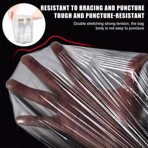 Car Trash <b>Bags</b>, 60 Counts Elastic Transparent Mini Garbage <b>Bags</b>, <b>Waterproof</b> Disposable Trash Can Liner Refills for Car Home - Product Image 5