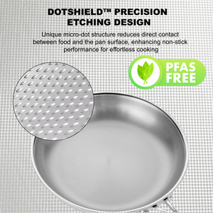 Ba Lớp Chảo Nhà Bếp 18/10 Thép Không Gỉ Khỏe Mạnh Cảm Ứng Tương Thích Không Dính Đồ Nấu Nướng Chảo Thép Không Gỉ - Product Image 4