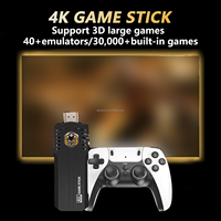 X8 Pro stik permainan 4K 64G 30000 + Game Retro Emuelec 4.5, Gamepad nirkabel 40 + emulator TV konsol permainan N64/PSP/SNES