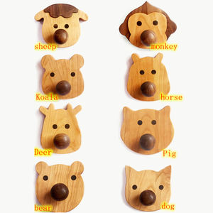 שינה דקורטיבי ילדי קוף צורת טבעי עץ קיר וו - Product Image 3