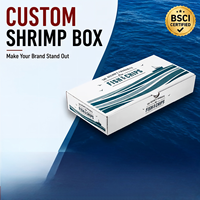 Boîte d'emballage personnalisée pour crevettes 2026, boîte alimentaire en carton ondulé pour fruits de mer, pour poisson congelé, frites et emballages à emporter