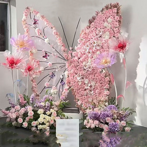 Nouveau support de fleurs artificielles papillon pour décorations de mariage, arrière-plan de fenêtre, aménagement de banquets d'anniversaire - <span class=keywords><strong>Iris</strong></span> - Product Image 3