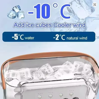 Ventilateur-climatiseur portable 3-en-1 mini, humidificateur, veilleuse LED, vitesse du vent réglable, refroidisseur de bureau silencieux 36 dB, commande tactile