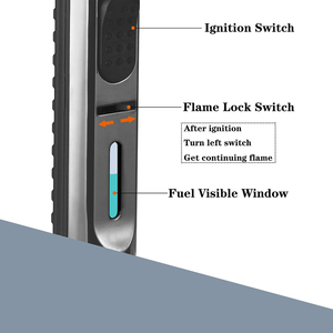 7.6inch Long Butane Gas Torch <strong>Lighter</strong> Windproof Refillable Kitchen <strong>Lighter</strong> Adjustable Flame Electric <strong>Lighter</strong> with Visible Window - Product Image 3
