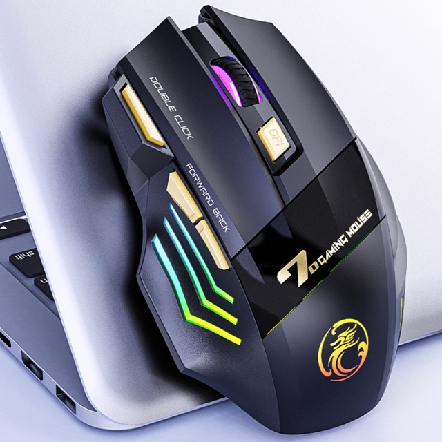 Wholesale IMICE GW-X7 Mouse, Silent Rechargeable Wireless Mouse, 7-button Gaming Mouse With Colorful RGB Lights Imice