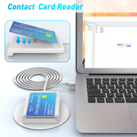 Lecteur de carte NFC portable graveur USB 2.0 CAC ID Contact PCSC lecteur de carte à puce pour fenêtre/Linux/ Android