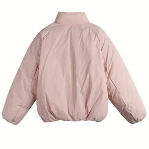 Veste matelassée ample pour homme, style nord-américain, épaisse, douce, col montant, fermeture éclair, toile, lapin, formelle, pour l'hiver - Product Image 2