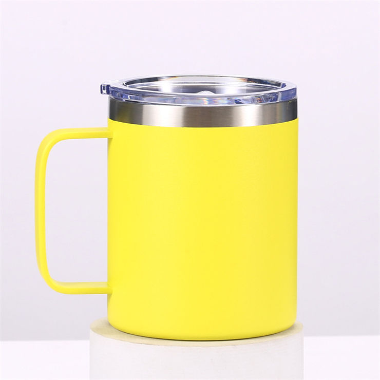 Stainless Steel Insulated Travel Mug With Handle, 12oz, Oem
