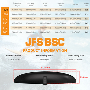 JFS-Axis ไฮโดรฟอยล์คาร์บอนขนาดกว้างรุ่น BSC740/810/890/970/1060/1120สำหรับวิง, ซับ, เวคและปั๊มฟอยล์ลงลม JFS BSC 740 JFS-Axi - Product Image 4