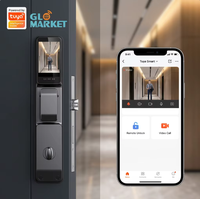 Serrure intelligente Glomarket Tuya avec reconnaissance faciale 3D, caméra, application Wifi, déverrouillage par empreinte digitale, serrures numériques intelligentes