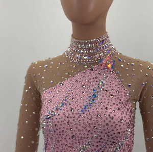 Abito da Pattinaggio Artistico per <span class=keywords><strong>Donne</strong></span> e Ragazze, Alta Qualità con Diamanti e Gioielli, Body Colorato per Bambini, <span class=keywords><strong>Costume</strong></span> da Pattinaggio su Ghiaccio - Product Image 4