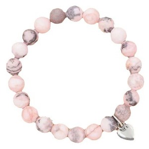 Bracelet unisexe ajustable tressé à la main en alliage de zinc avec perles imprimées zèbre et pierres magnétiques en forme de cœur – Idéal pour les diplômes – Meilleure vente - Product Image 1