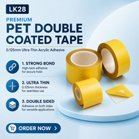 Double Coated Double Sided Heat-Resistant Pressure Sensitive Die Cut PET Tapes with Acrylic Adhesive 48mm Width 50m Length